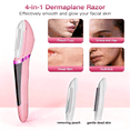 thumbnail image 3 of JUUTREN Dermaplane Razor for Women face– Rechargeable  Electric Facial Hair Removal, led lights 6 Replaceable Blades, 3 Speeds Face Razor for Peach Fuzz, 3 of 8