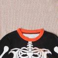 thumbnail image 6 of TOWED22 Halloween Pajamas Kid Boys/Girls Skeleton Glow In The Dark Print Clothes Long Sleeve 2pc Tee/Pants Pjs Set Toddler Holiday Sleepwear Outfits(Gold,5-6 Y), 6 of 8