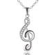 thumbnail image 2 of Collar con colgante musical, charm de moda, nota musical, collar con colgante, joyas, colgantes, 2 of 7