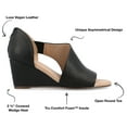 thumbnail image 4 of Journee Womens Aretha Back Heel Zip Peep Toe Wedge Sandals, Widths Available, 4 of 9