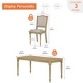 thumbnail image 2 of 5 Piece Dining Table Set for 6-8 People - Includes One Dining Table and 4 Wood Dining Chairs, Rustic Dining Set for Kitchen, Oak, 2 of 3