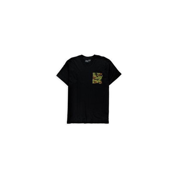 Vans Authentic Camo Pocket - Camiseta básica para hombre, color negro, XL