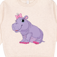 thumbnail image 3 of Inktastic Cute Purple Hippo Toddler Sweatshirt, 3 of 4