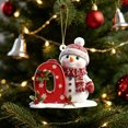 thumbnail image 2 of SPOORYYO Christmas Tree Ornament Hanging Decor, Acrylic Christmas Decoration Pendant with Hanging Rope for Tree, Wreath, Wall and Holiday Display, STYLE Q, 2 of 7