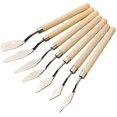 thumbnail image 1 of Oil Painting Scraper Set for Creative Painting, 7-Piece Set, Stainless Steel and Wood, Comfortable Grip, 1 of 8