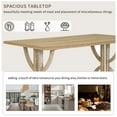thumbnail image 6 of Bellemave 6 Piece Kitchen Dining Table Set, Rectangular Table with 4 Upholstered Chairs and a Bench, Wood Dining Room Table Set for 6 People, Living Room Furniture（Natural Wood Wash）, 6 of 9