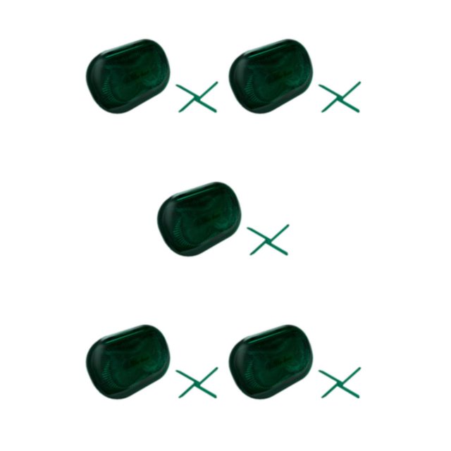 maskred Portable Case Retainer Braces Storage Box Mouth Guard Seal Transparent Plastic with Partition Holder for Travel Home Green L 5Set