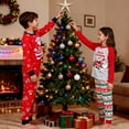 thumbnail image 4 of HYCLES Kids Christmas Pajamas Sets Santa Claus Dinosaur Sleepwear Long Sleeve PJS Set 2-12 Years for Boys Girls, 4 of 6