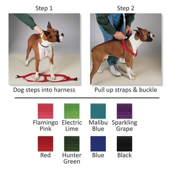 Casual Canine ZA817 15 83 Harnais en Nylon 2 Marches 15-25 Po, Rouge