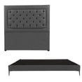 thumbnail image 1 of Box Base Cama Slim King Size+Cabecera Mary Gris Oscuro, 1 of 8