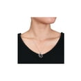 thumbnail image 2 of 1/5 Carat (Ctw) Black Diamond Circle Pendant Necklace in Sterling Silver with Chain for Women, 2 of 6
