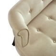 thumbnail image 6 of Addilynn Rectangular Bench Beige Linen Upholstered Button Tufted, 6 of 10