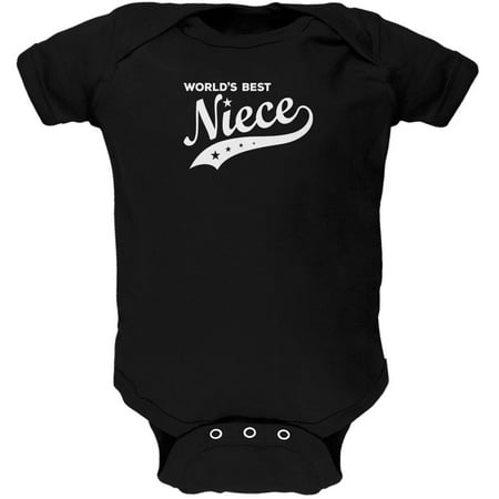 

World s Best Niece Black Soft Baby One Piece - 0-3 months