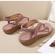 thumbnail image 3 of Sandalias para mujer con suela de goma blanda con cuentas elásticas, 3 of 7