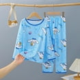 thumbnail image 5 of Anime Sanrioed Children's Pajamas Summer Thin Style Kuromi Cinnamoroll Melody Long Sleeve Kawaii Kids Cartoon Boy Girl Homewear, 5 of 5