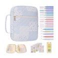 thumbnail image 2 of 1pc Bible Study Supplies Journaling Kit, Bible Cover Case for Women Men, Quilted Bible Carrying Bag with Highlighter Tabs, Large Bibles Book Cover Carrying Case with Handles Zipper (Sky Blue), 2 of 6