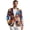 Abstract Jazz Music Print, variant on Saxophone Music Print One Button Blazer, Lightweight Polyester Men's Jacket for Office Wear and Prom Events
