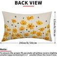thumbnail image 4 of Spring Pillow Covers 12x20 Set of 2 Daisy Bee Yellow Flower Summer Floral Outdoor Rectangle Decorative Lumbar Throw Pillow Cases Seasonal Themed Farmhouse Decor for Sofa Couch Bed, 4 of 6