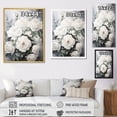 thumbnail image 4 of Designart "Pristine White Rose Devotion" Roses Floater Framed Wall Art Prints, 4 of 5