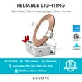 thumbnail image 2 of Luxrite 4 inch Ultra Thin LED Recessed Light with J-Box 10W 5 Color Options Dimmable 750 Lumens Copper Trim IC Rated, 2 of 8