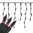 thumbnail image 3 of Set of 100 Purple Mini Icicle Christmas Lights - 7.8ft Black Wire, 3 of 4