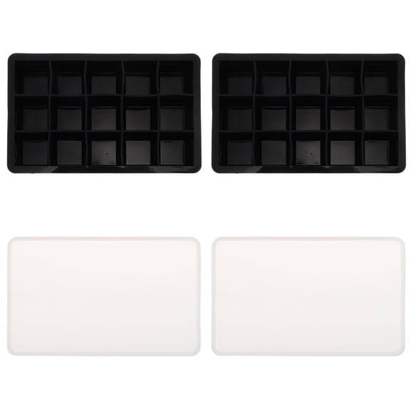 2 unids Moldes de cubitos de hielo de silicona Moldes de hielo para el hogar PRÁCTICAS BANDEJAS DE CUBO DE ICE