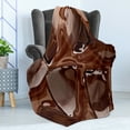 thumbnail image 4 of Chocolate Soft Flannel Fleece Throw Blanket, Close-up Image of Melting Chocolate Pieces Homemade Dessert Preparation Print, Cozy Plush for Indoor and Outdoor Use, 70" x 90", Dark Brown, by Ambesonne, 4 of 5