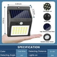 thumbnail image 7 of SZRSTH Solar Outdoor Lights -Waterproof Sensor Wireless Security Lights for Garden Fence Yard, 4Pack, 7 of 7