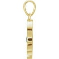 thumbnail image 2 of 14k Yellow Gold Blue Zircon 3mm Polished Blue Zircon Disc Pendant Necklace Pendant for Women, 2 of 2