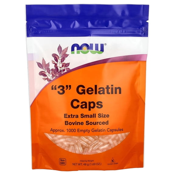 Now Foods Gelatin Caps #3 1000 Capsule