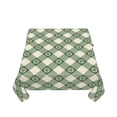 thumbnail image 5 of Wukai Daisy Plaid Green Waterproof Tablecloth for Kitchen Dining, Fits Square Tables for 2-4 Seats -54"x54", 5 of 7