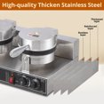 thumbnail image 4 of Bingirl Commercial Waffle Maker Non-Stick Rotatable Waffle Baker Machine Stainless Steel Round Commercial Waffle Maker for Restaurant Home Kitchen 1300W 110V, 4 of 7