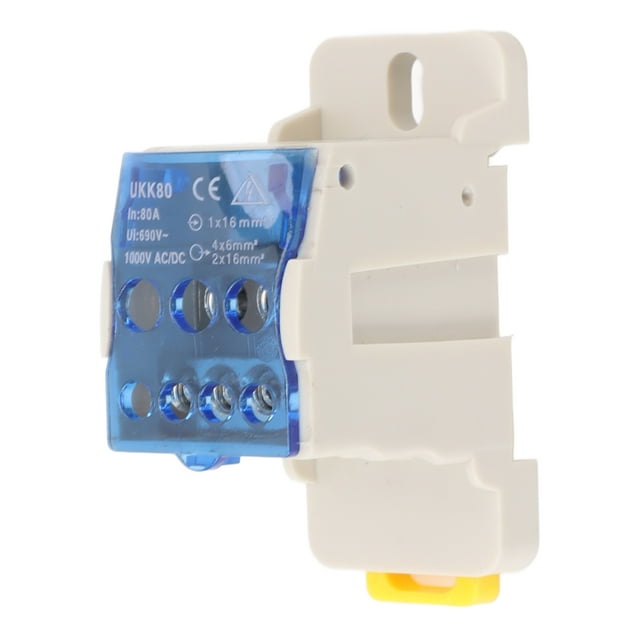 Junction Box, DIN Rail Mounting Distribution Box Copper Conductor AC DC 1000V Low Temperature Rise For Electrical Cabinets 80A,125A,160A