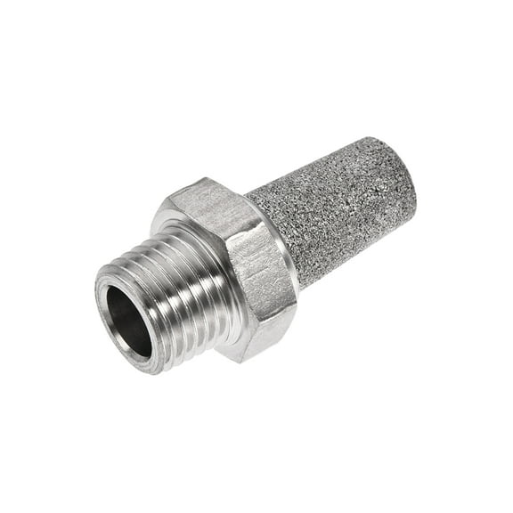 Exhaust Muffler PT 1/4 Male Thread Sintered Stainless Steel Pneumatic Air Muffler