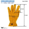 thumbnail image 5 of G & F Products Kids' Leather Work Gloves, Keystone Thumb, Brown, 1 Pair of Large, 3-5 Years Old, 5 of 9