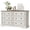 White 6 Drawer Dresser, variant on VVFLU Farmhouse 7 Drawer Dresser for Bedroom, 53.9" Wide Wood Rustic Chest of Drawers for Bedroom, Storage Dressers Clothes Organizer for Closet, Living Room, Hallway, Dining Room