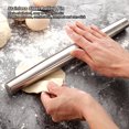 thumbnail image 3 of High Hardness Stainless Steel Corrosion Resistance Kitchen Roller, Rolling Pin, Anti-slip Handle Pastry Bakeware Tool Kitchen Accessory for Home Restaurant, 3 of 8
