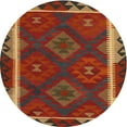 thumbnail image 1 of Ahgly Company Machine Washable Indoor Round Contemporary Sienna Brown Area Rugs, 7' Round, 1 of 7