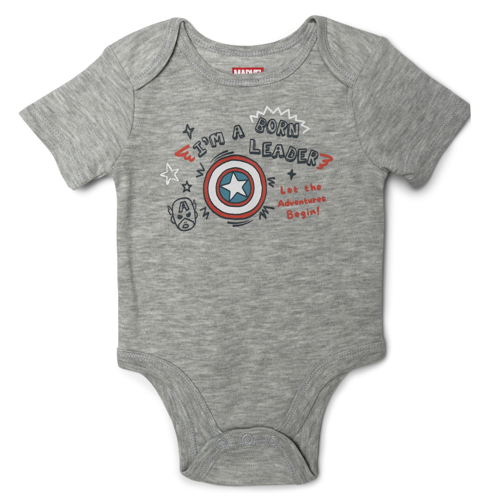 Marvel Avengers Spider-Man Iron Man Captain America 5 Pack Bodysuits Newborn to Infant