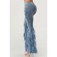 thumbnail image 3 of Distressed Pearl Embellished Feather Jeans, 3 of 7