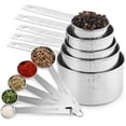 thumbnail image 3 of Stainless Steel Measuring Cups And Measuring Spoons 10-Piece Set, 5 Cups And 5 Spoons, 3 of 5
