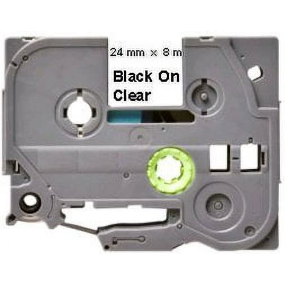 Compatible Label Tape Cartridge for TZe-151 - Black on Clear