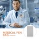 thumbnail image 3 of BRIGHTFUFU Bolsa Para Lápices Con Anti Pérdida En Cuero Gris Claro Para Médicos, 3 of 8