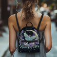 thumbnail image 4 of Eheartsgir Moon Moth Rose Print Travel Rucksack Lots of Pockets Small Backpack for Daily Outdoor Travel, Polyester Lightweight Mini Backpack, 4 of 8