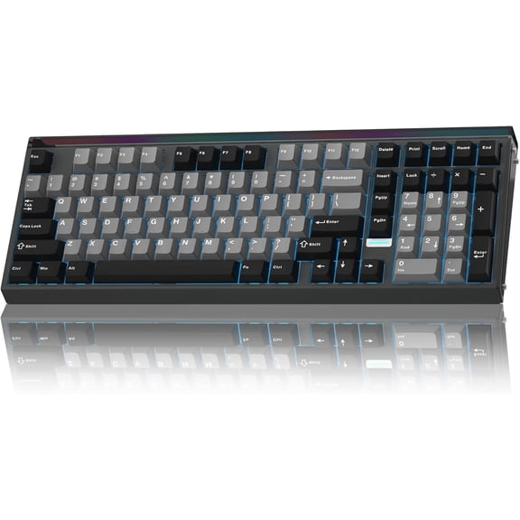 AULA 99 Wired Gaming Keyboard, Hall Effect Keyboard with Rapid Trigger Mode, Hot Swappable Keyboard with Number Pad, Web Driver,RGB Backlit Mechanical Keyboard for Office PC Gamer