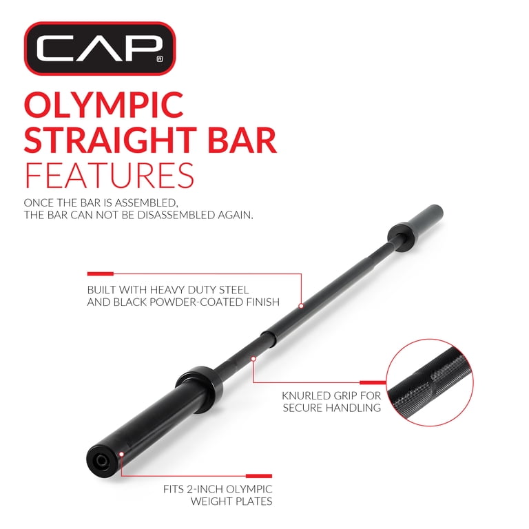CAP Barbell 7ft Olympic Bar, 300lb, Thread Lock photo 3