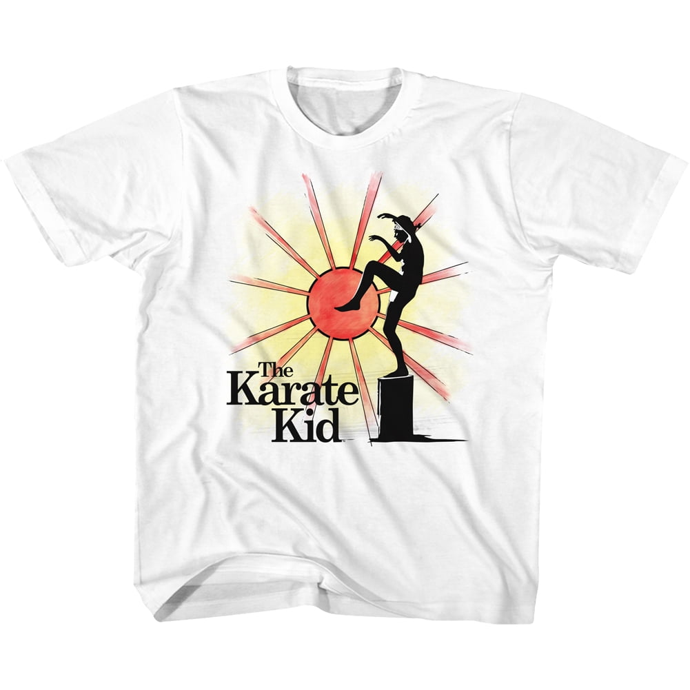 Karate Kid Crane Stance Airbrushed Look Adult T Shirt Great Classic Movie