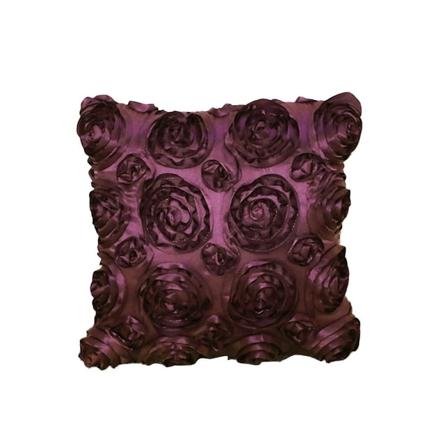 Langgg Housse de Coussin Décorative Rose Flowe pour Canapé, Fermeture Éclair, Douce
