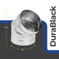thumbnail image 2 of DuraVent DuraBlack 6 Inches Single Wall 45 Degree Elbow Stove Pipe, Silver, 2 of 8