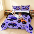 thumbnail image 3 of Erosebridal Monster Truck King Size Comforter Sets, Off-Road Comforters King Size, Purple Blue, Black Reversible 3-Piece 1 Comforter and 2 Pillowcases, 3 of 6